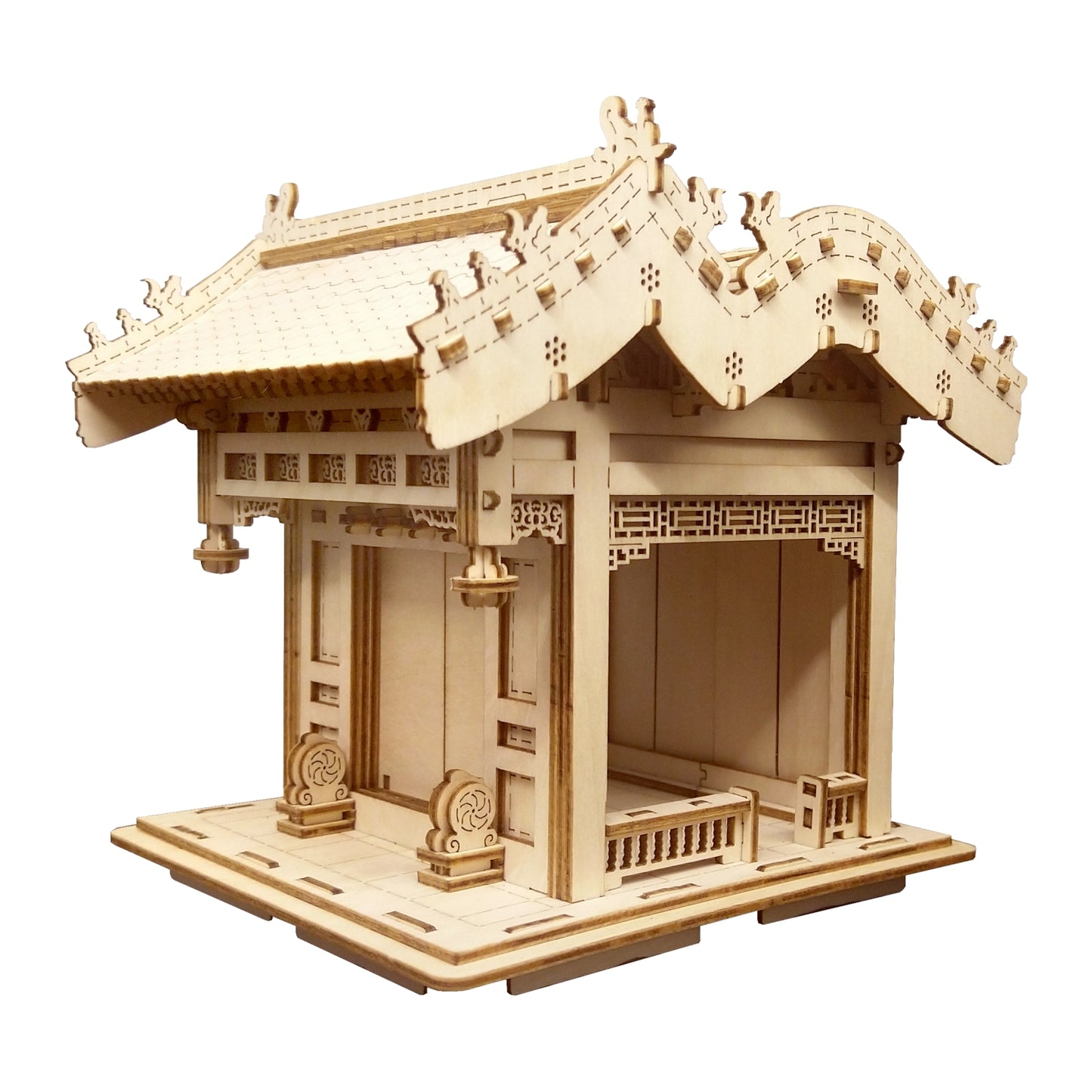 CHUKER 3D Puzzle, Wooden Model Kits for Adults, DIY Craft Toys Gifts, Festoon Gate of China Architecture
